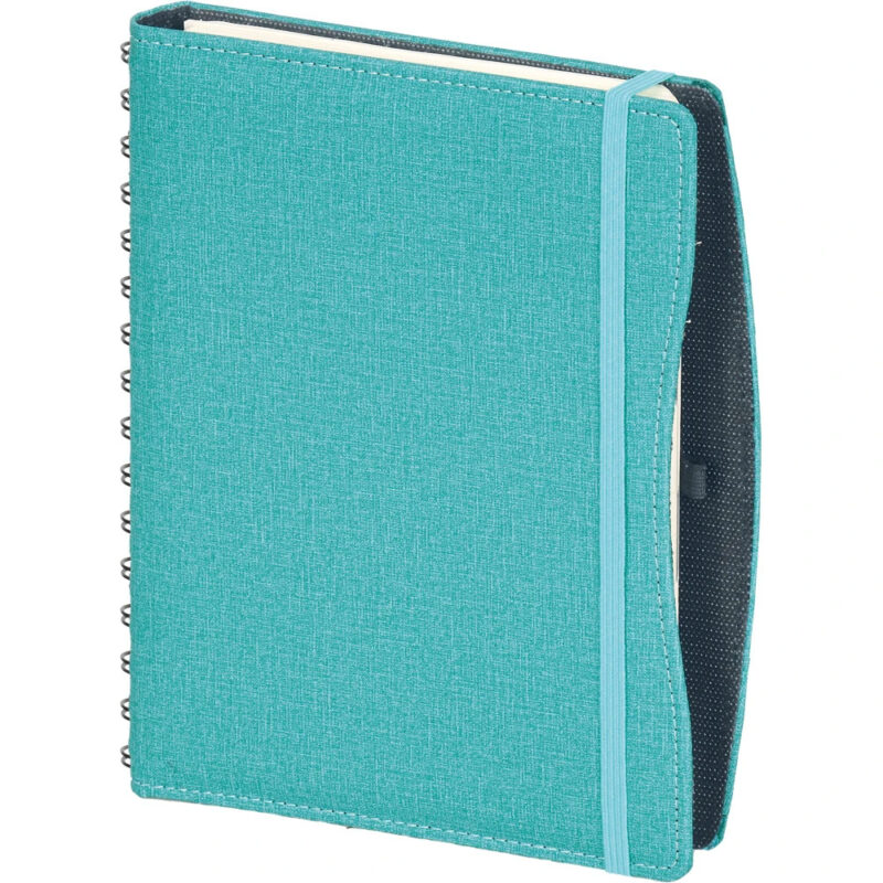 APLUS PROMOSYON ÜRÜNLERI » Tuzla 17 x 24 cm turkuaz spiralli günlük ajanda