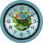 V30-346-CMV Ø 40 cm Çelik Mavisi Plastik Duvar Saati