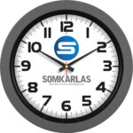 V30-346-FM Ø 40 cm Füme Plastik Duvar Saati