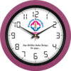 V30-346-FSY Ø 40 cm Fuşya Plastik Duvar Saati