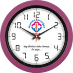 V30-346-FSY Ø 40 cm Fuşya Plastik Duvar Saati