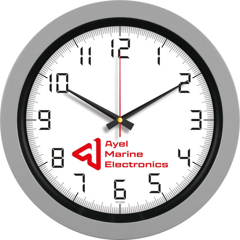 V30-346-g ø 40 cm gri plastik duvar saati