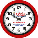 V30-346-K Ø 40 cm Kırmızı Plastik Duvar Saati