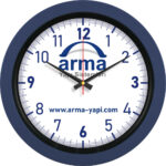 V30-346-L Ø 40 cm Lacivert Plastik Duvar Saati