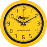 V30-346-SR Ø 40 cm Sarı Plastik Duvar Saati