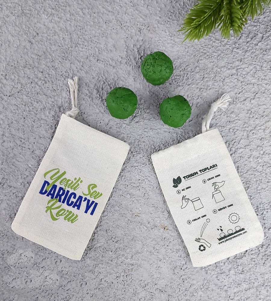 Aplus promosyon ürünleri » yesil kagit tohum topu