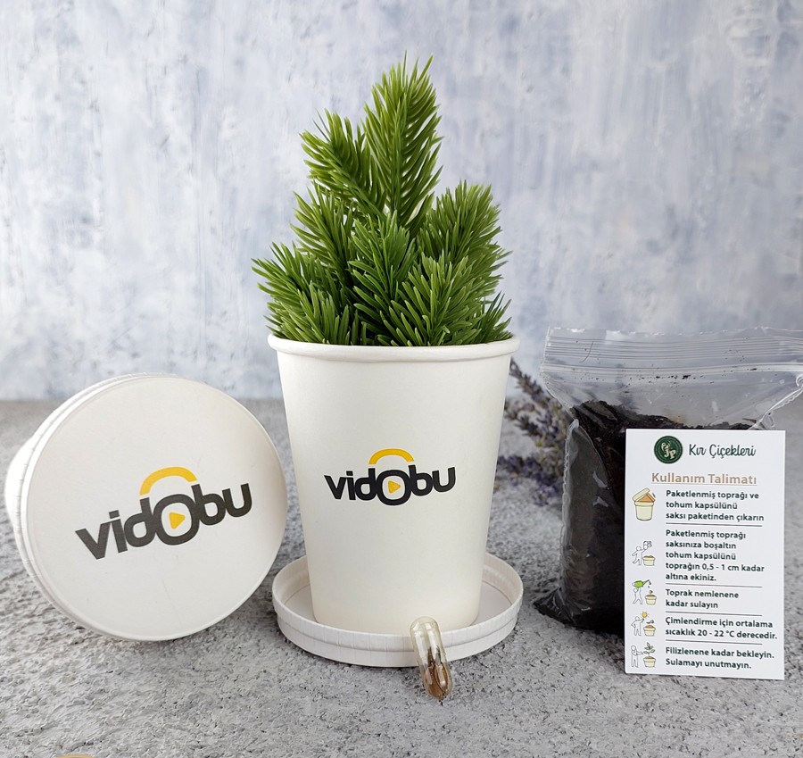 Aplus Promosyon Ürünleri Karton Bitki Yetistirme Seti Beyaz 1