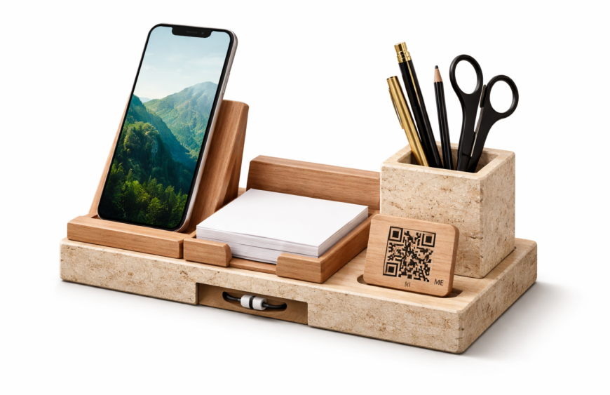 doga-dostu-promosyon-urunu-tas-ahsap-masaustu-organizer