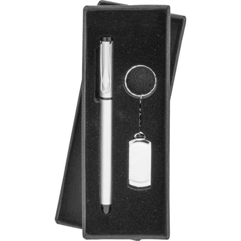 8210-16Gb Metal Usb Bellek Ve Kalem Seti