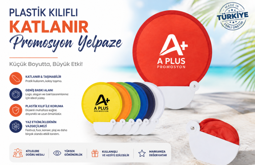 Plastik Kilifli Promosyon Katlanir Yelpaze